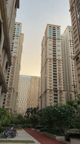 High-rise apartment towers in a gated complex